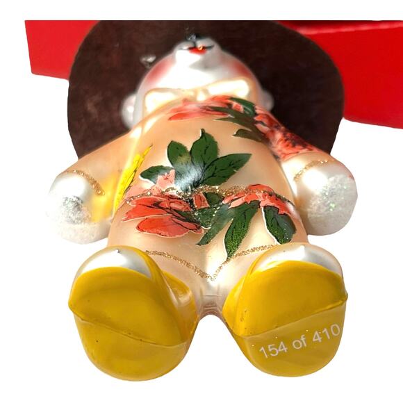 NEW Melissa McCarthy COWBOY BEAR GLASS ORNAMENT 2016 St Jude Limited Ed 154/410 - Picture 3 of 6